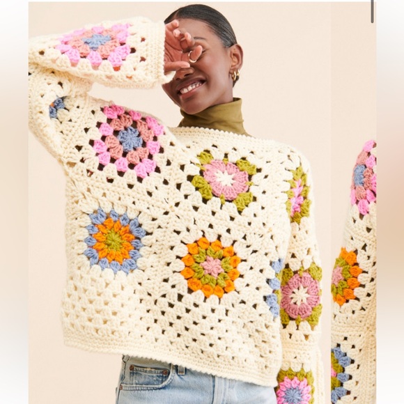 Society mano granny square pullover size 2X - Picture 2 of 7